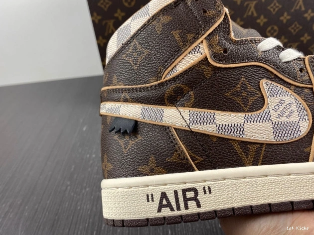 1st Kicks Shoes Jordan OFF-WHITE Air 1 x LV 0710